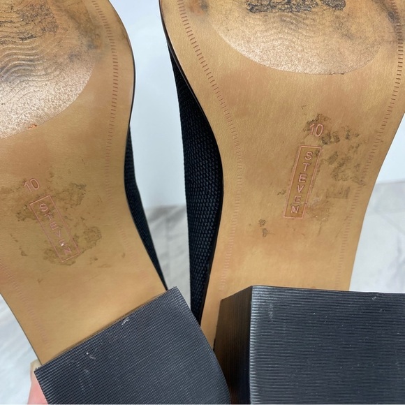 Steven Steve Madden Nikia Pointy Toe Black Bootie 10M - Picture 10 of 13